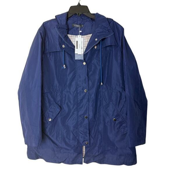 LOMON Jackets & Blazers - LOMON Women's Waterproof Hooded Raincoat - Navy Blue XL
